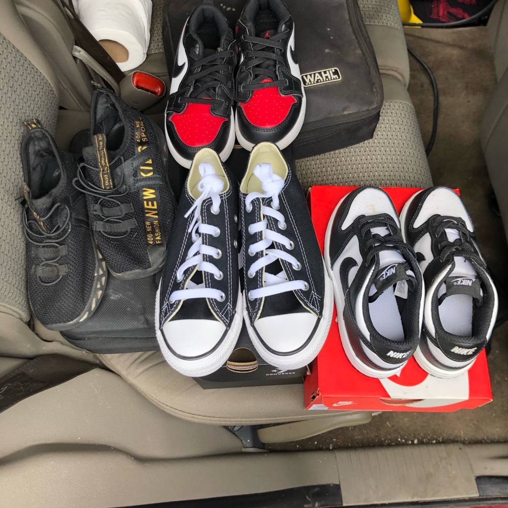 Nike Black and Red Sneakers for Active Lifestyle